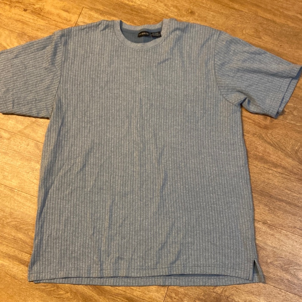 GEORGE light blue crew neck, short sleeve tee shirt, size 2X-LG, 100% Cotton